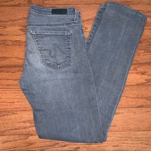AG light wash “the Stevie” slim straight jeans